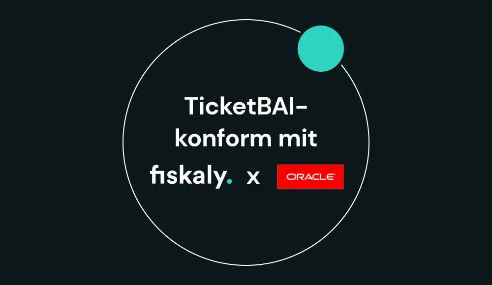 Text 'Ticketbai compliance with fiskaly and Oracle'