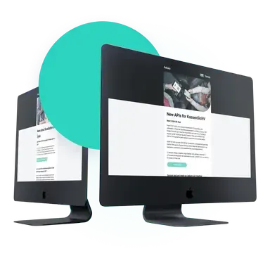 Computer monitors with fiskaly newsletter subscription page on them