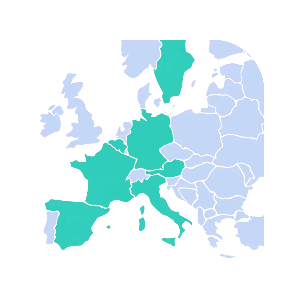 fiskaly's European fiscalization network across six markets