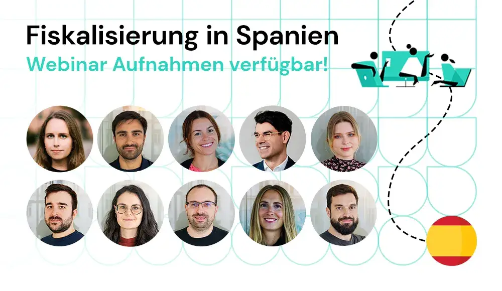 Porträts der SpeakerInnen der fiskaly Webinarreihe mit dem Titel "Fiskalisierung in Spanien: Webinar-Aufnahmen verfügbar"