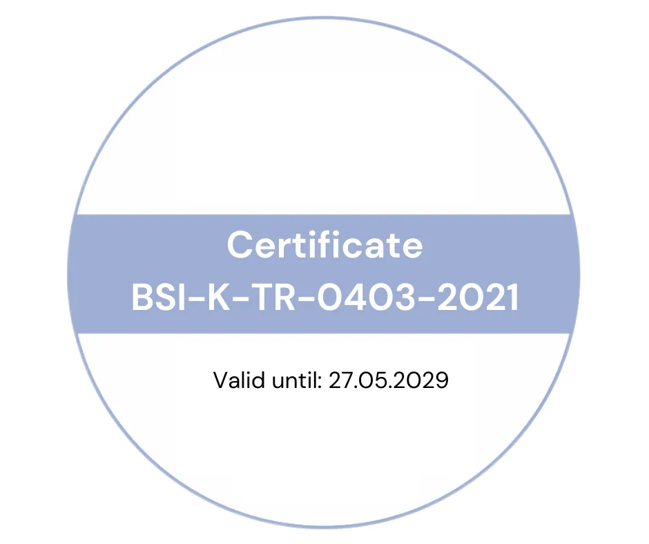 Verfahrensnummer BSI-K TR-0403-2021