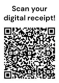 QR Code with the text "Scan your digital receipt"